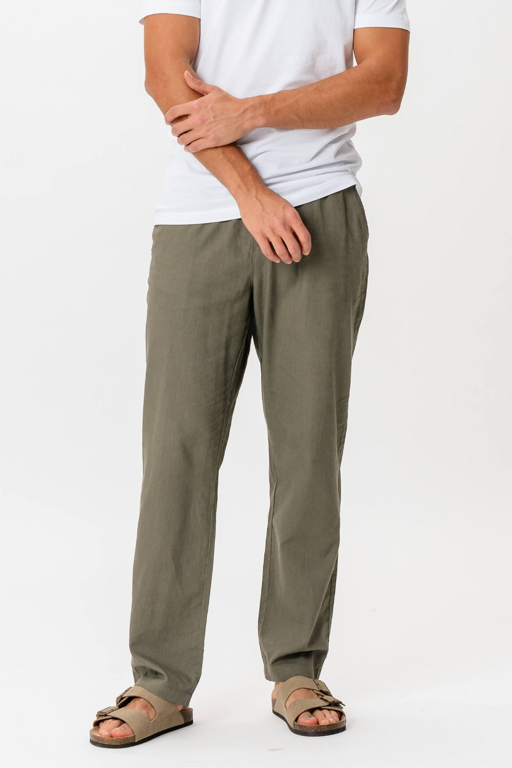 Linnen Pants - Leger