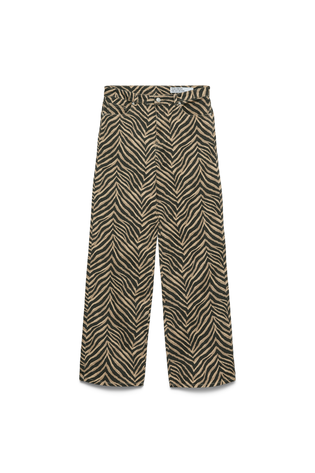 Tessa Wide Stretch Jeans - Zilver Mink Zebra