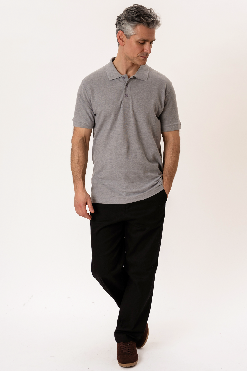 Basic Polo - Grijs