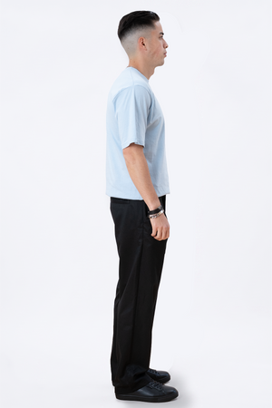 Zwaar Oversized T -shirt - Poederblauw