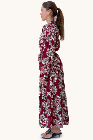 Lola-jurk - bordeauxrood