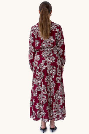 Lola-jurk - bordeauxrood