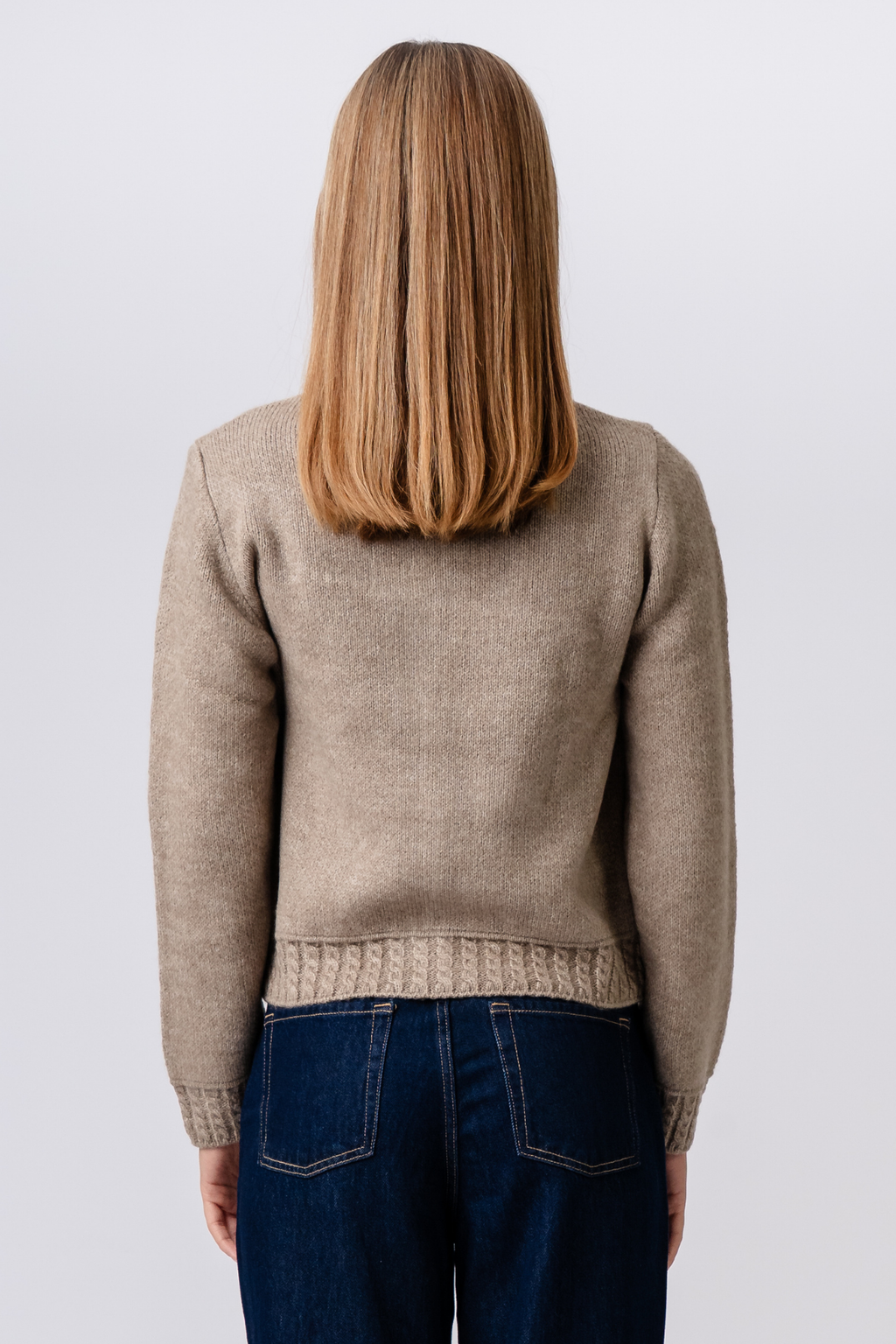 Emilie Gebreid Vest - Bruin