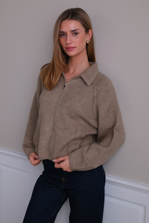 Selma Gebreide Rits - Beige