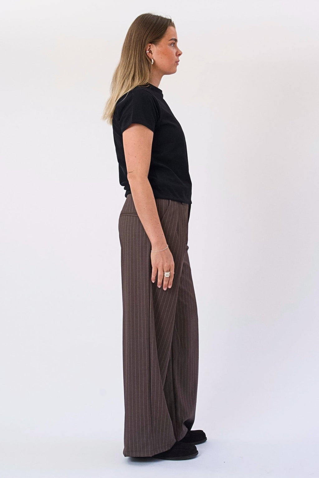 Paloma krijtstreep Pants - Tabak