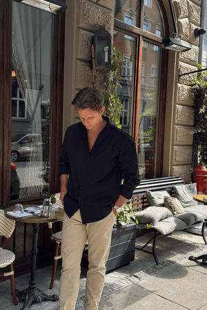 Linnen shirt - zwart