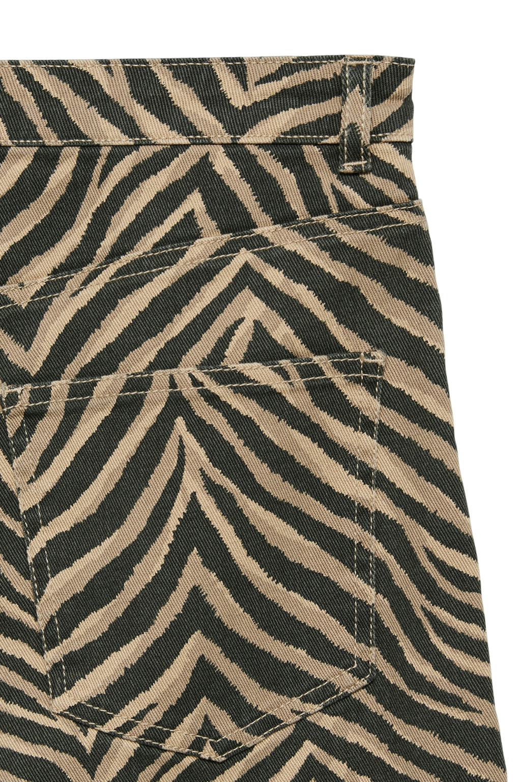 Tessa Wide Stretch Jeans - Zilver Mink Zebra