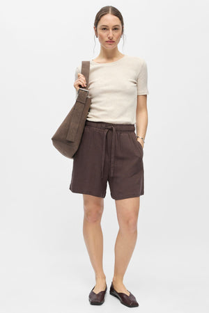 Sanne Breed Shorts - Zeehond Bruin