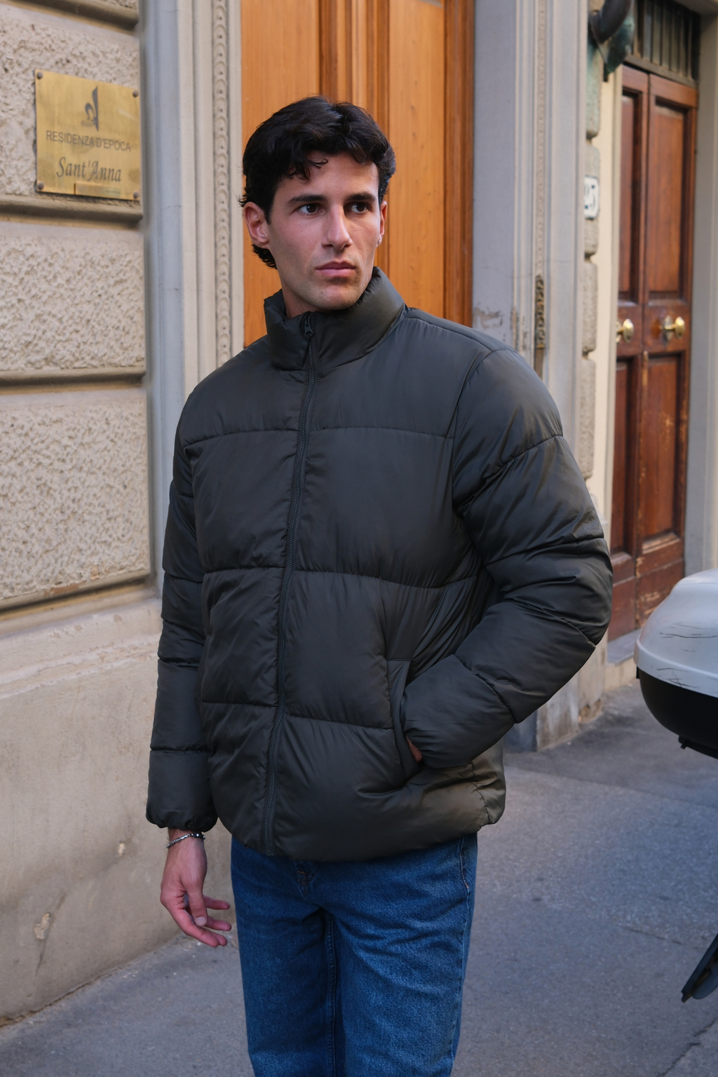 Pufferjas - Olijf