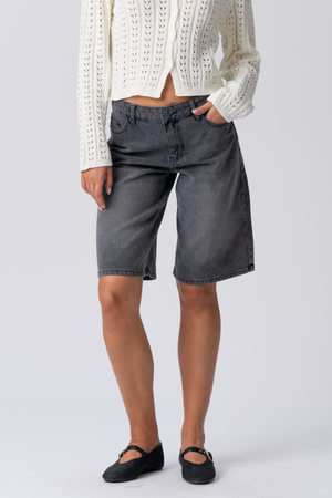 Denim Jorts - zwarte denim