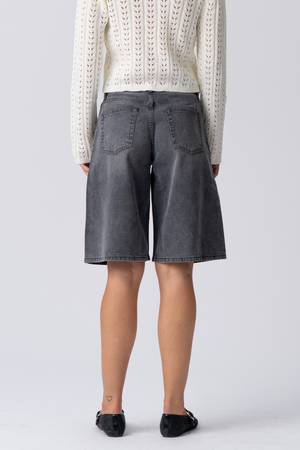 Denim Jorts - zwarte denim