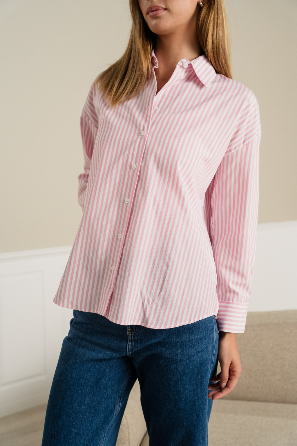 Layla Striped Shirt - Pink