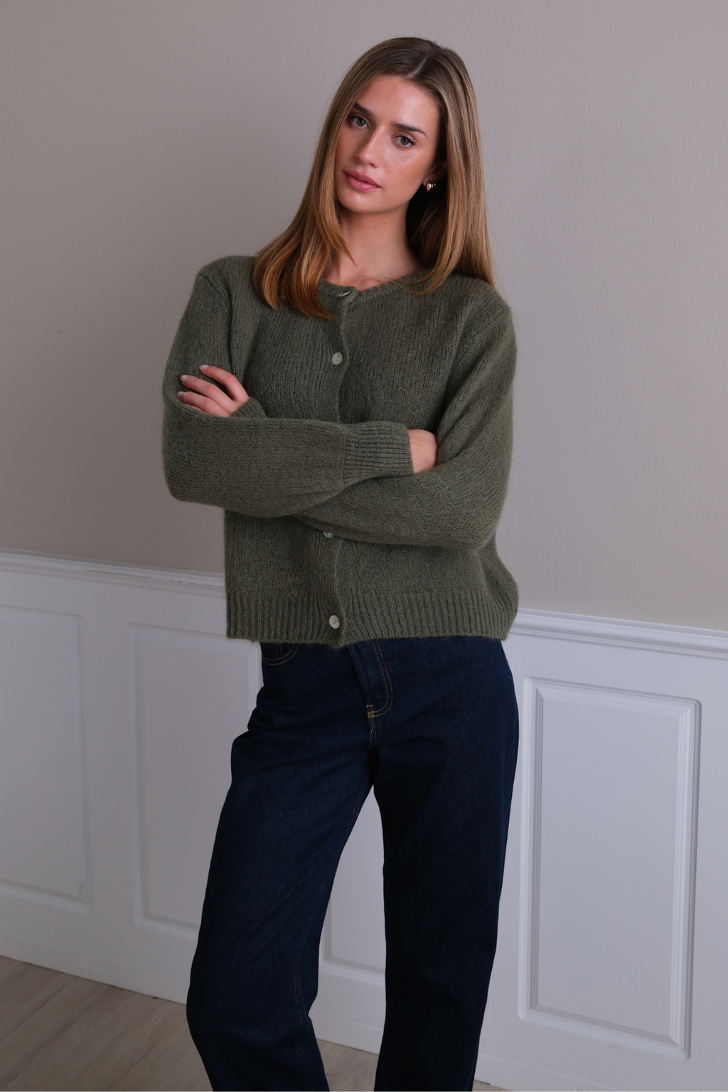 Anna Vest - Donkergroen