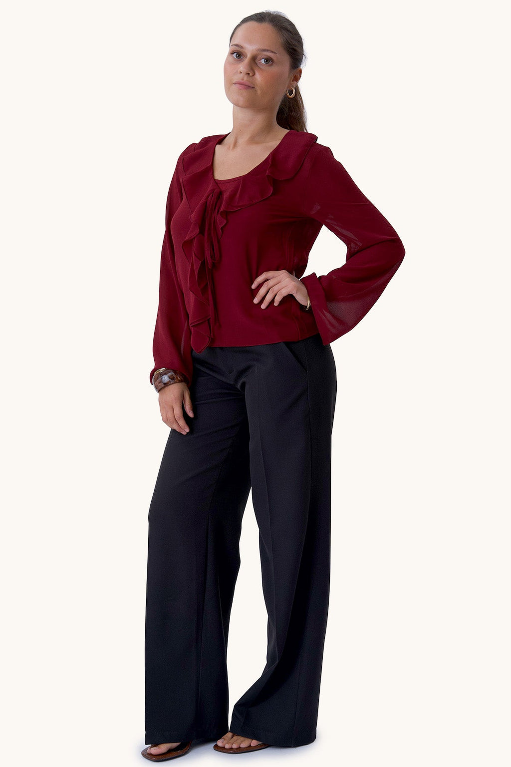Alba Blouse - Burgundy