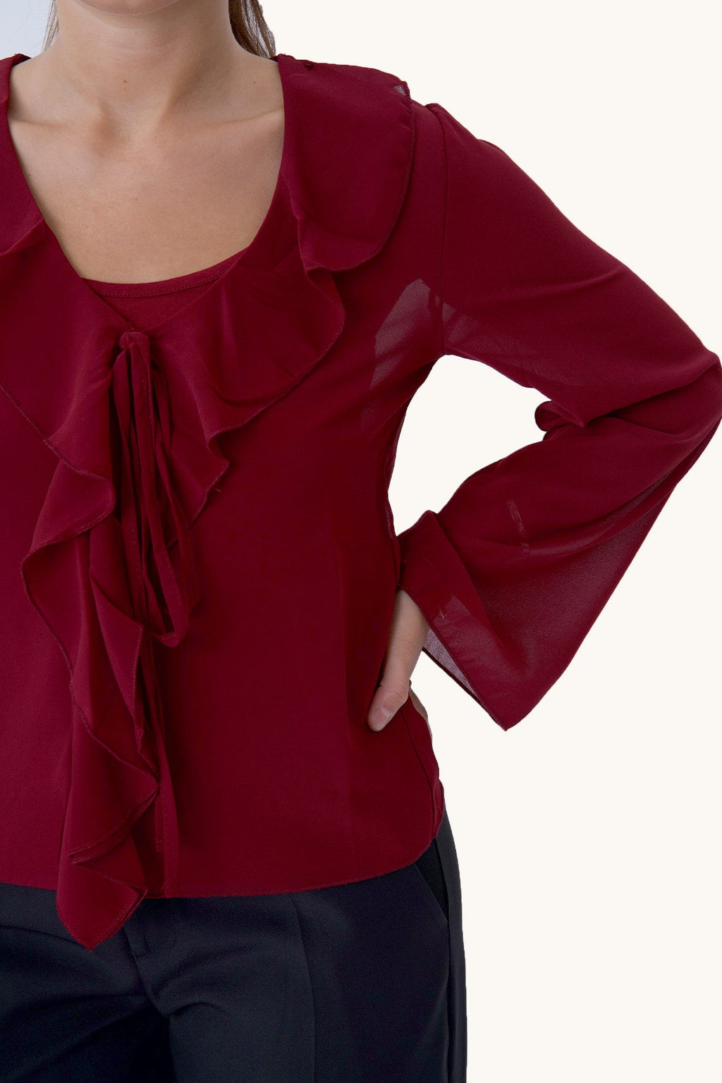 Alba Blouse - Burgundy