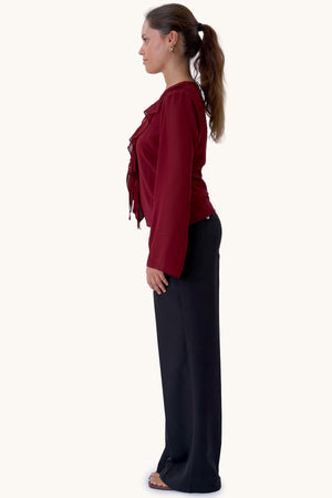 Alba Blouse - Burgundy
