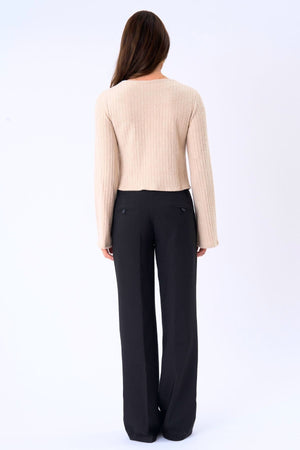 Ivy Tie Blouse Gebreid - Beige
