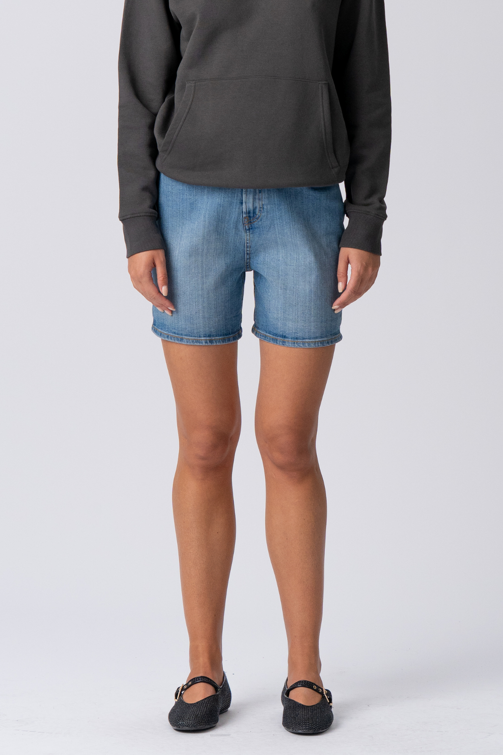 The Original Performance Denim Shorts - Medium Blauw Denim (Vrouw)
