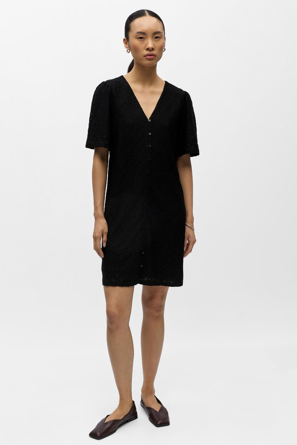 Laila V-Neck Dress - Black