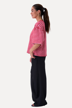 Zoe T-shirt - Red/Light Pink