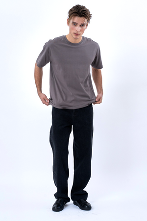 Boxy T-shirt - Donkergrijs