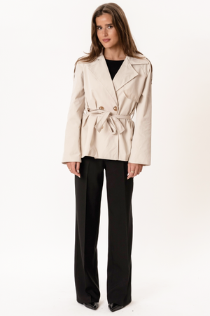 Sia korte trenchcoat - gebroken wit
