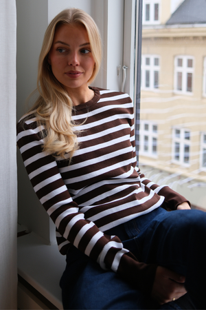 Maja gestreepte shirt - bruin