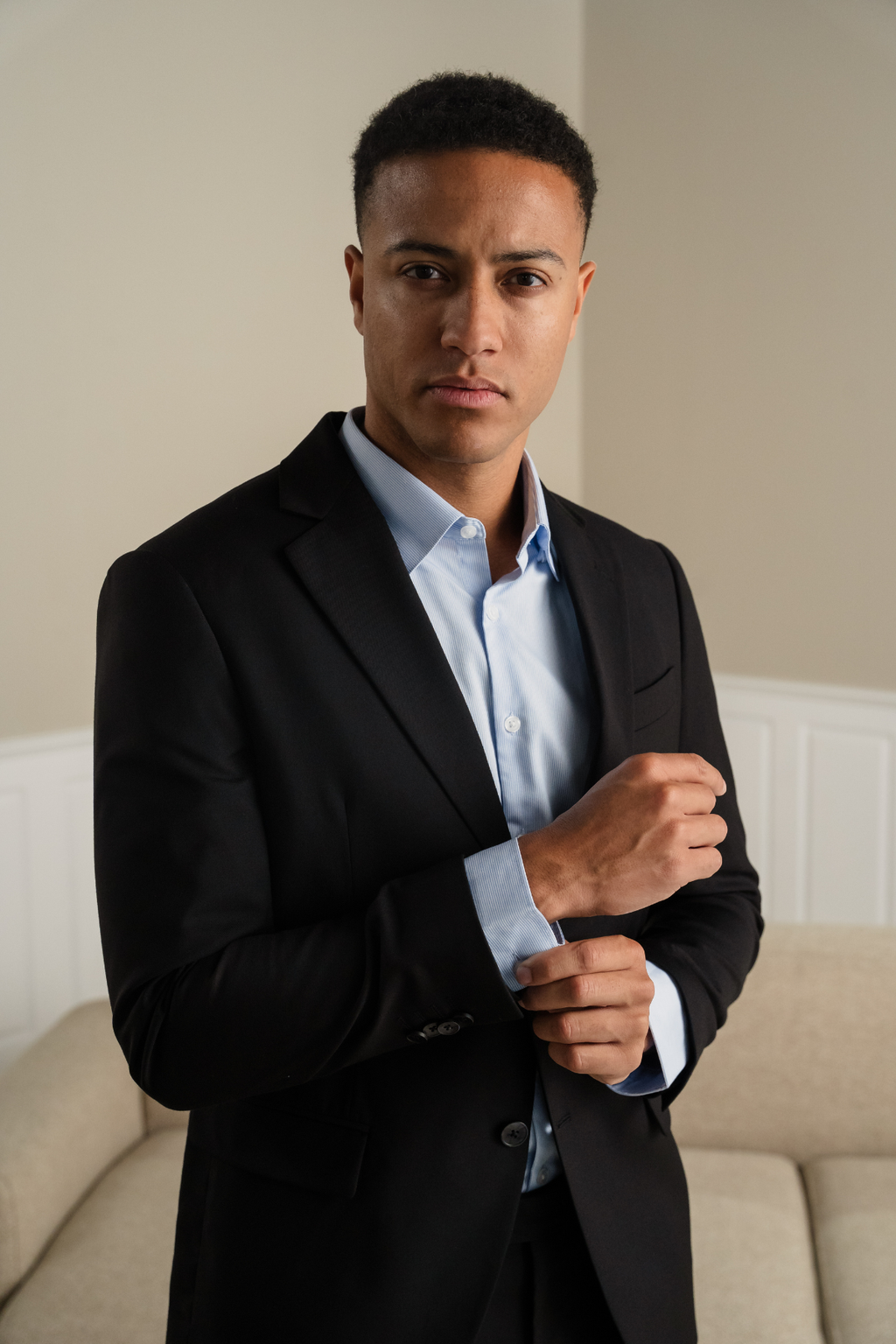 Premium Single -breasted blazer - zwart