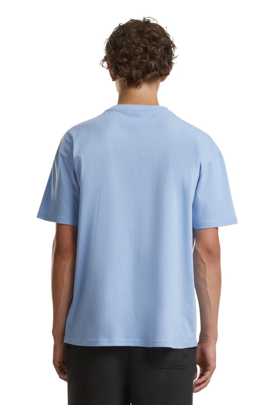 Zwaar Oversized T -shirt - Poederblauw