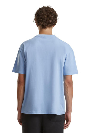 Zwaar Oversized T -shirt - Poederblauw