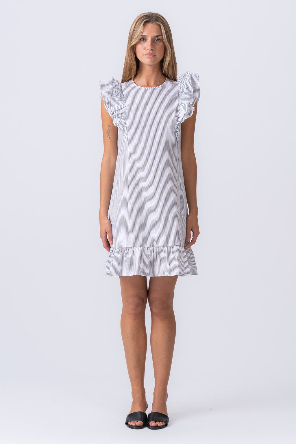 Aila -jurk - Sneeuwwit / zwart