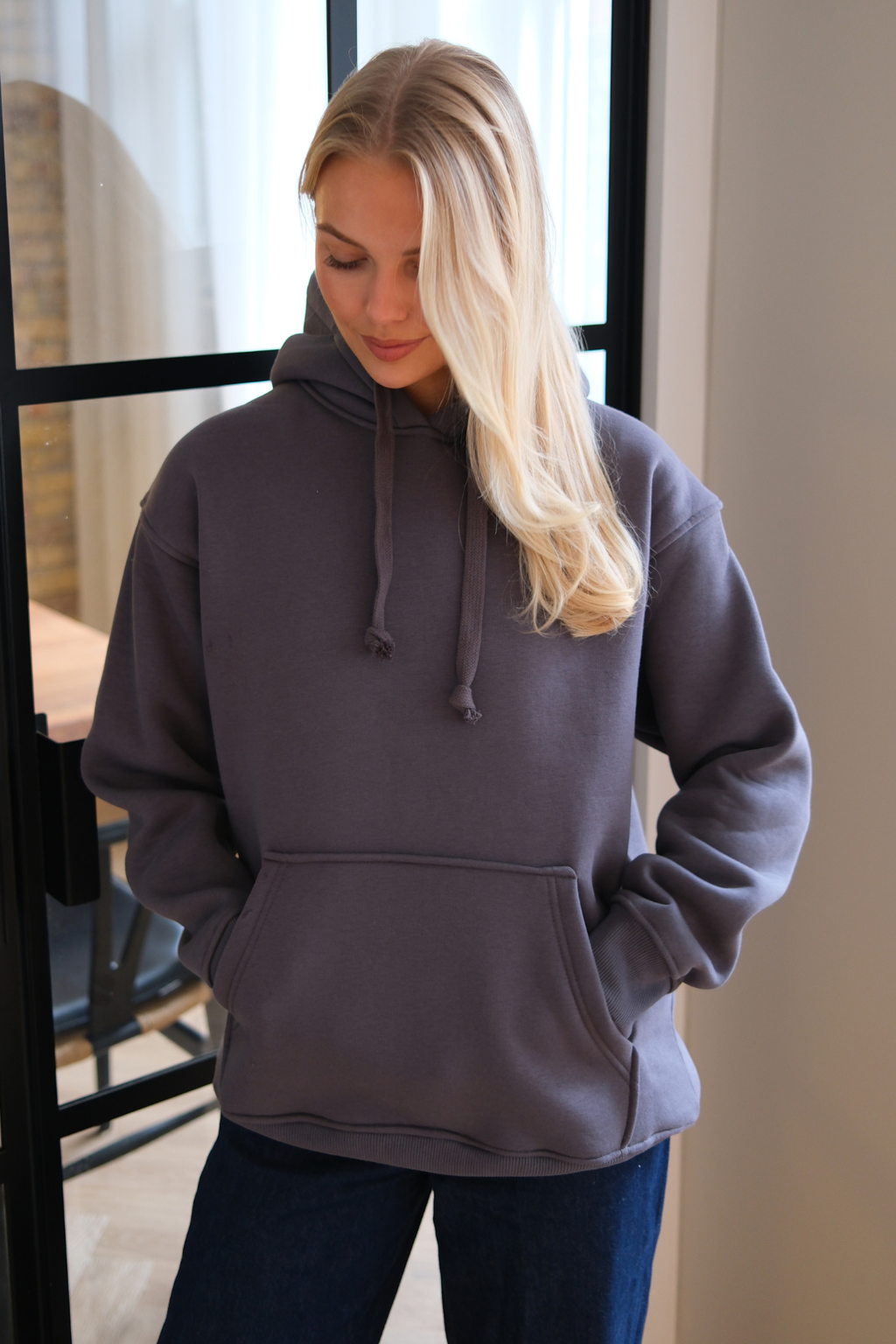 Stella Oversized Hoodie - donkergrijs