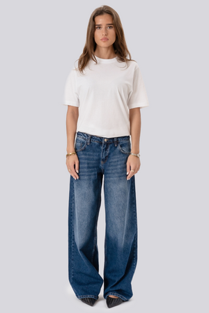 Serena Baggy Jeans - Middenblauw