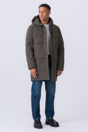 Edmund Long Parka Jacket - Black