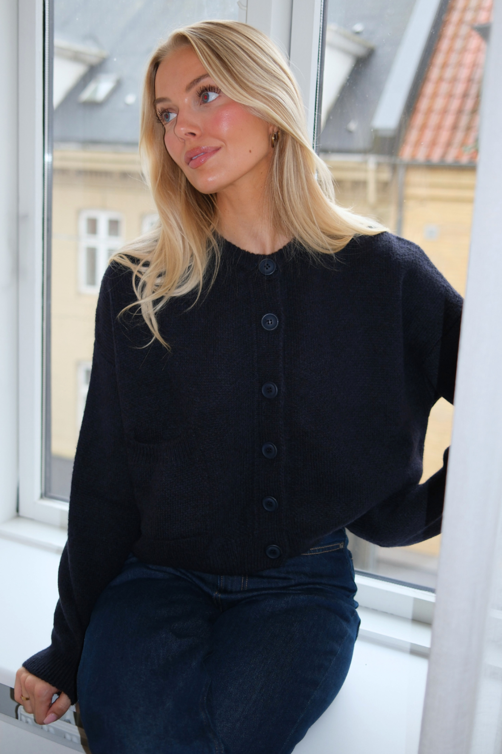 Angelique Vest - Diep Blauw