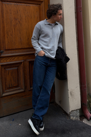 Ontspannen fit jeans - donkerblauwe denim