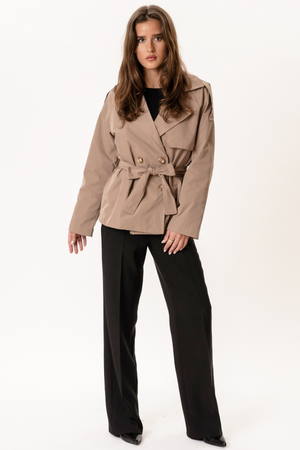 Sia korte trenchcoat - Camel
