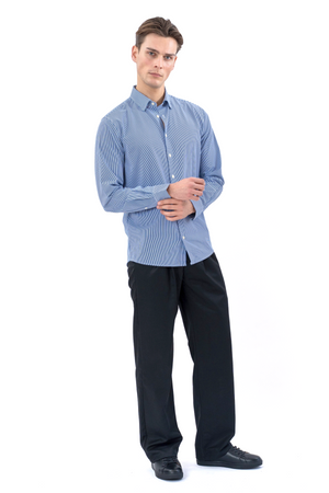 The Original Premium Performance Overhemd - Wit/Marineblauw