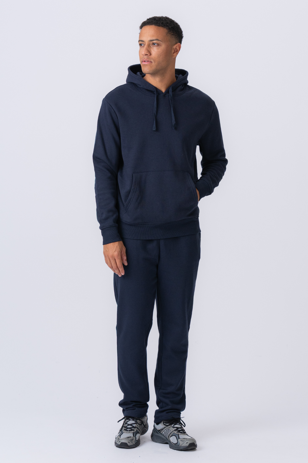Essential sweatset met capuchon - marineblauw