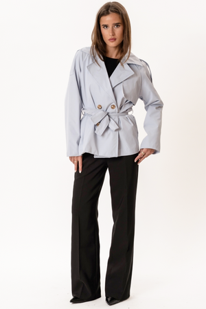 Sia korte trenchcoat - hemelsblauw
