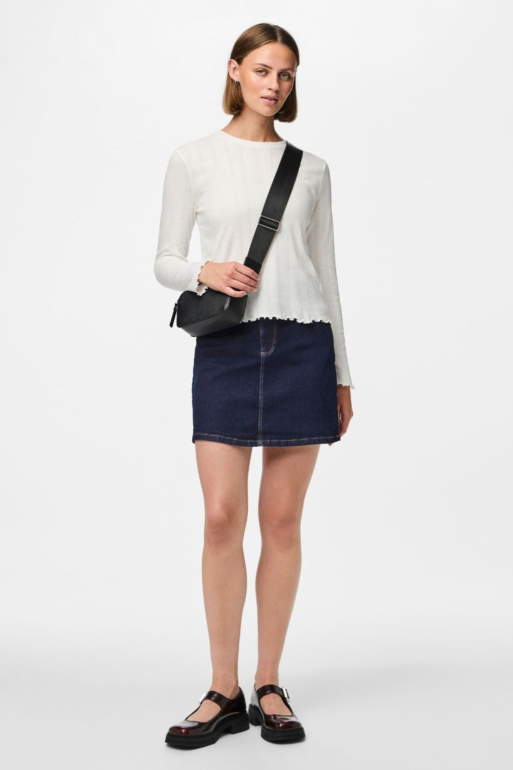 Marie O-Neck Poin Top - Cloud Dancer