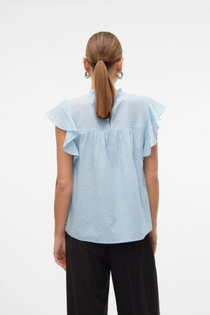 Trine Kanten Top - Kasjmier Blauw