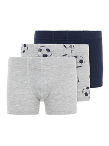 3 pack onderbroek (mini) - grijs en marine