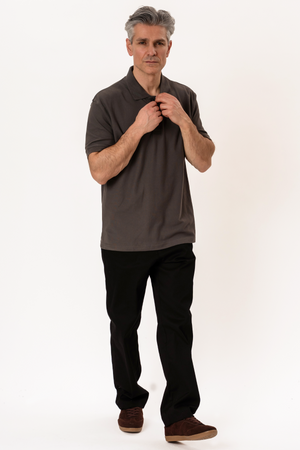 Basic Polo - Donkergrijs