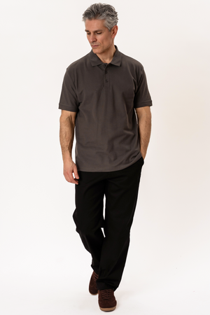Basic Polo - Donkergrijs