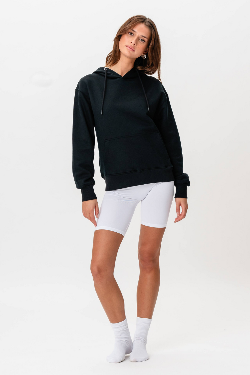 Zware hoodie - zwart