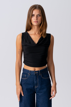 Elisa Waterfall Top - zwart