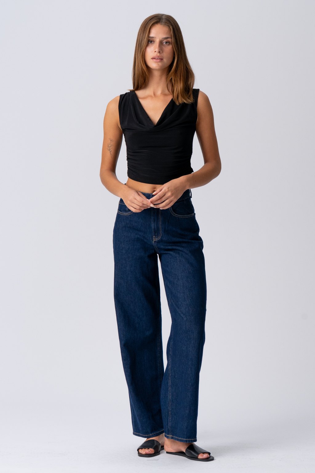 Elisa Waterfall Top - zwart