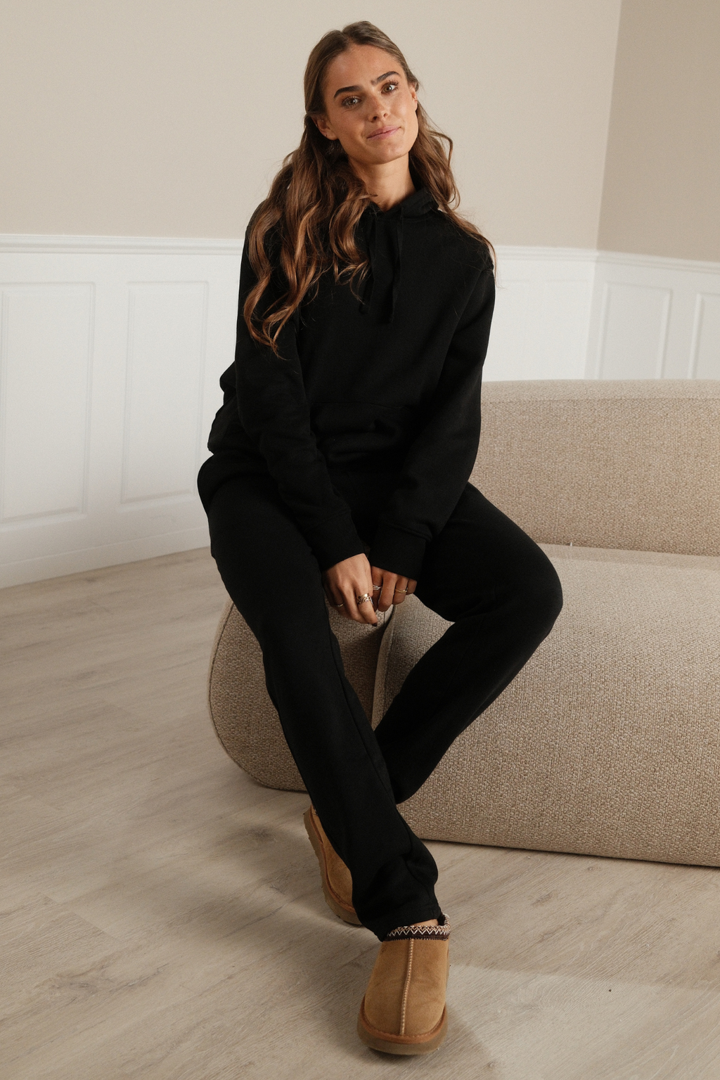 Essential sweatset met capuchon voor dames - zwart