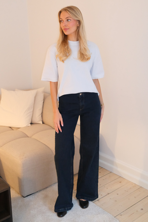 Miley Wijde Jeans - Donkerblauw